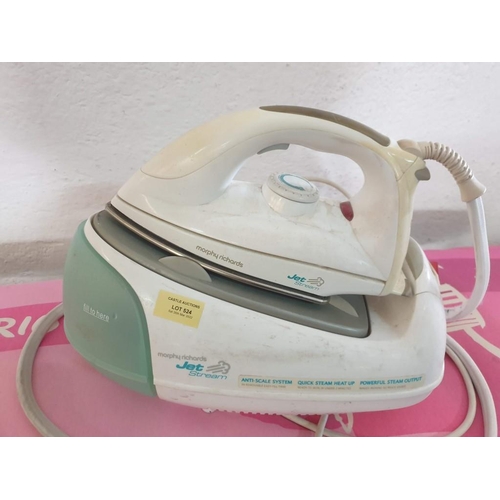 524 - Morphy Richards Jet Steam Iron and Ironing Board (2)