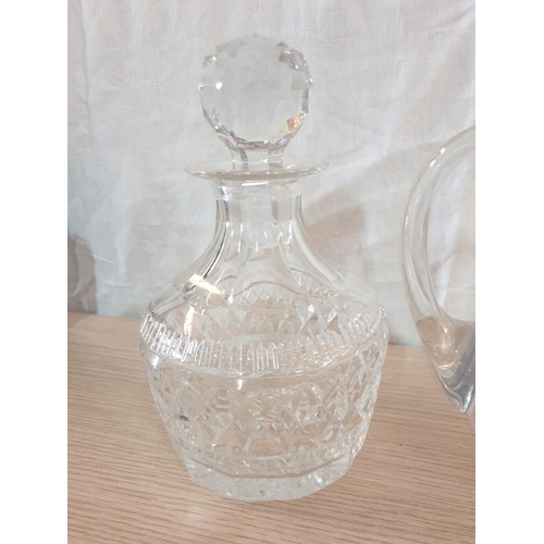 87 - 2 x Crystal Decanters and Crystal Jug (A/F) (3)