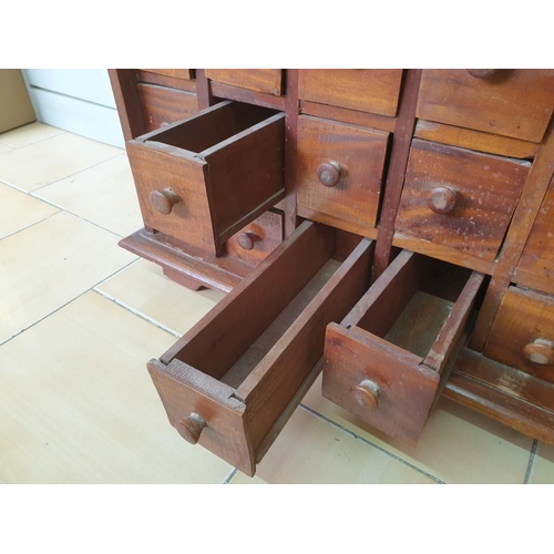 22 - Solid Wood Table Top 18-Drawer Chest of Drawers ( Approx. 63 x 31 x 35cm)