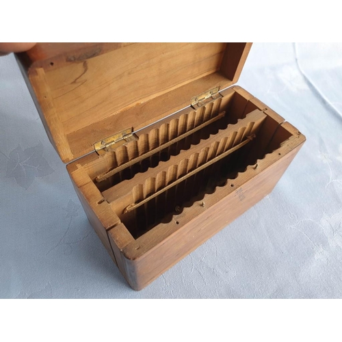43 - Vintage Wooden Folding 4-Part Cigarette Case with Decorated Hinged Lid from Egypt (Approx. 14 x 7 x ... 