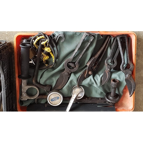 486 - Large Collection of Tools; Foot Pump, Pliers etc (2 x Boxed)