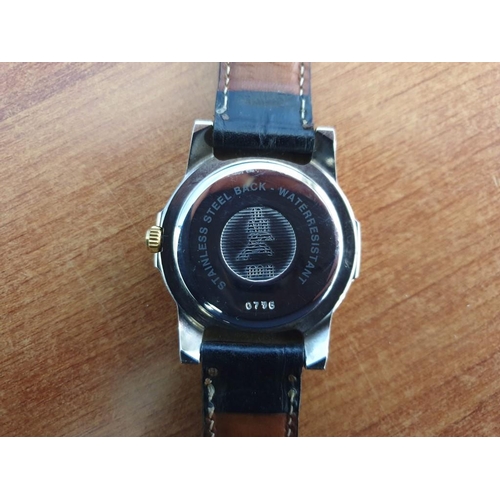 161 - Le Noir Wrist Watch (R0776) Swiss Made, with Date, Blue Face with Gold Tone Hour Markers, Rotating B... 