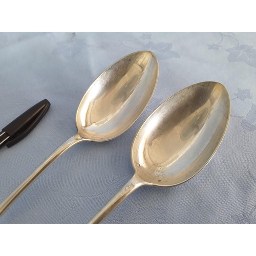 50 - Pair of .800 Silver Serving Spoons (Approx. 22cm Long and 70g each), (2)
 
Nb. Tested with XRF Metal... 