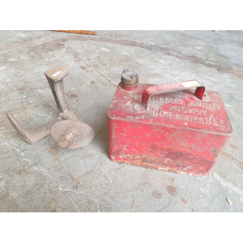 168A - Vintage Petrol Can and Cast Iron Shoe Last (2)