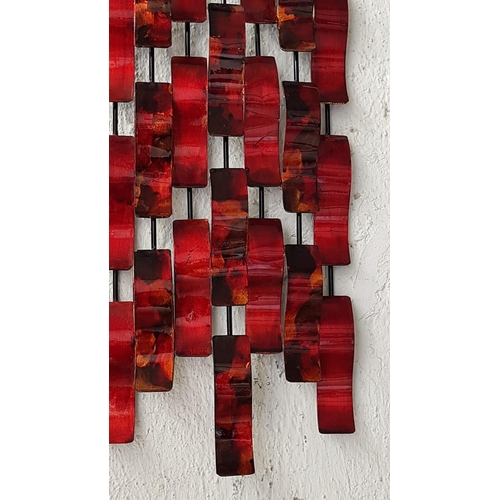 216 - Modern Metal Art; 2 x Wall Decor (H:145cm & H:70cm)