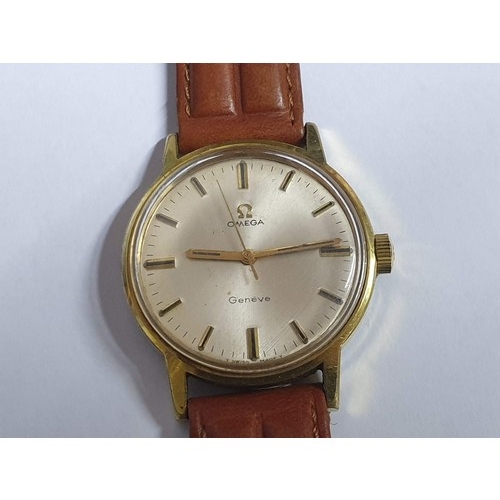 160A - Omega Geneve Gents Wrist Watch, Gold Plated 34mm Case with Stainless Steel Back, Manual Wind #601 Ca... 
