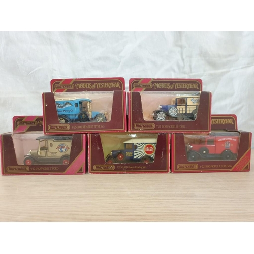 13 - Collection of 5 x Matchbox 'Models of Yesterday' Scale Model Vehicles in Boxes, Made in England (5)