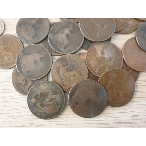 175 - Collection of Early English Coins; 25 x One Penny, Various of Dates from 1862 to 1967, 3 x Crowns an... 