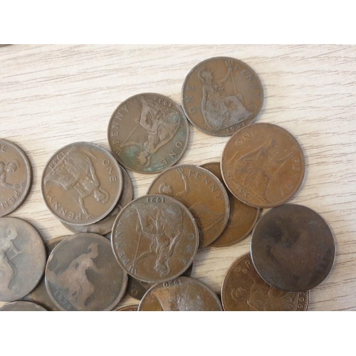 175 - Collection of Early English Coins; 25 x One Penny, Various of Dates from 1862 to 1967, 3 x Crowns an... 