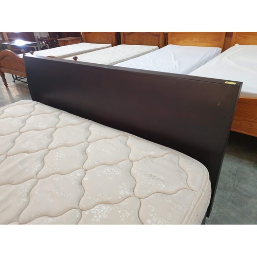 177 - Wenge Colour Double Bed with 