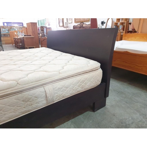 177 - Wenge Colour Double Bed with 