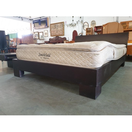 177 - Wenge Colour Double Bed with 