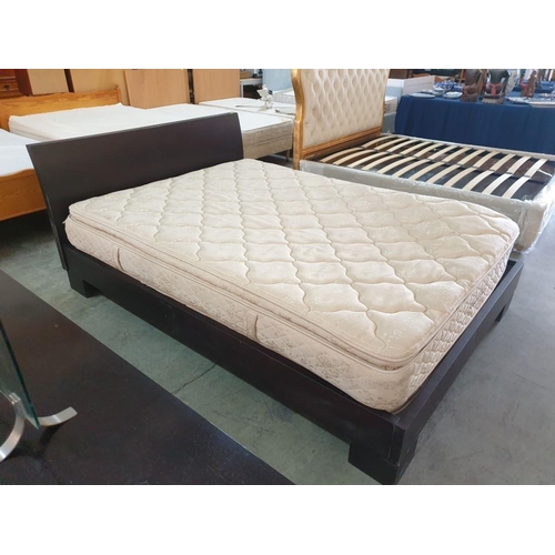 177 - Wenge Colour Double Bed with 