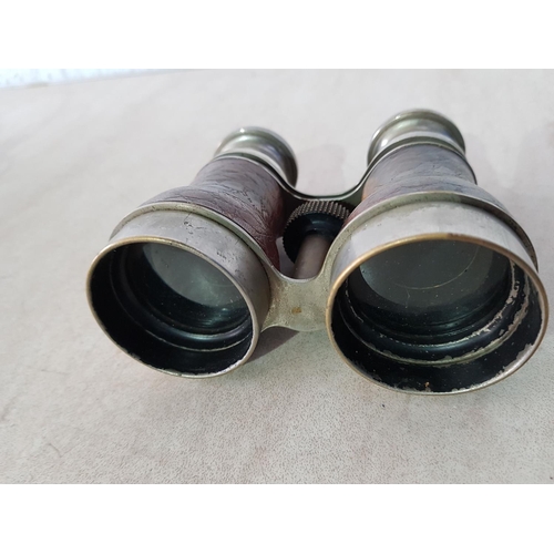 255B - Pair of Vintage Opera Glasses (Binoculars) with Original Leather Case