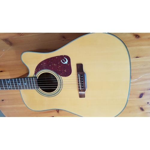 206 - Epiphone PR 350-CE Acoustic Electric Guitar by Gibson (Built in Korea to Gibson Specs) with Hard Cas... 