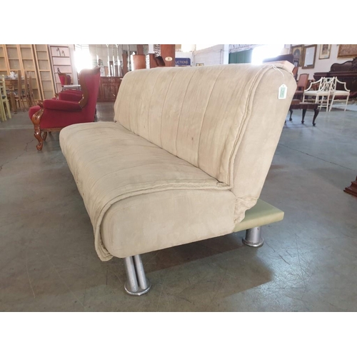 17 - Pale Green Fabric Sofa Bed (a/f, need cleaning)