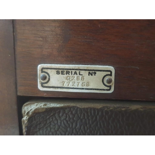 21 - Antique 'G Marconi' Radiogram (Q286) with Turntable in Fitted Wooden Case with Lift-up Lid and Built... 