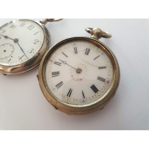 101 - 2 x Vintage White Metal Pocket Watches (a/f), (2)