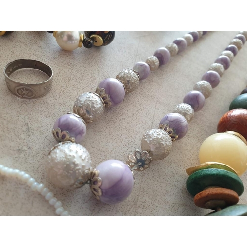 103 - Collection of Costume Jewellery inc; Necklace, Earrings, Bangle, Watch etc