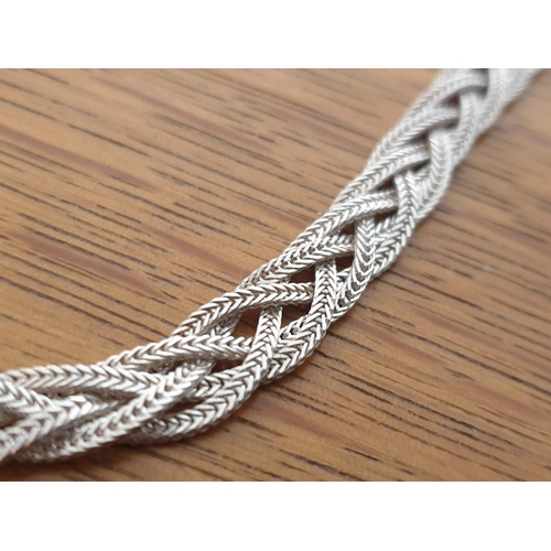 112 - Decorative 925 Silver Bangle Bracelet with Rope Pattern (Approx. 35g), Together with 925 Silver Plat... 