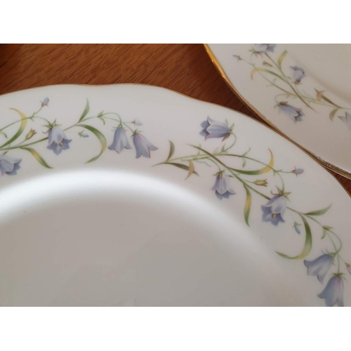 116 - Duchess 'Harebell' Bone China (England); 4 x Dinner Plates and 2 x Side Plates, Together with Adelin... 