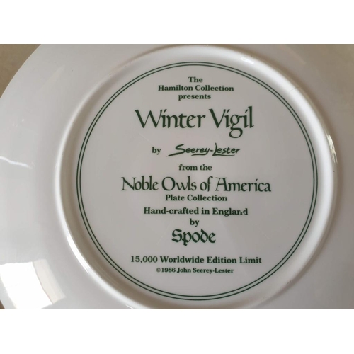 117 - 2 x Spode Collectable Wall Plates; 'Snowy Watch' and 'Winter Vigil' from the Limited Edition 'Noble ... 