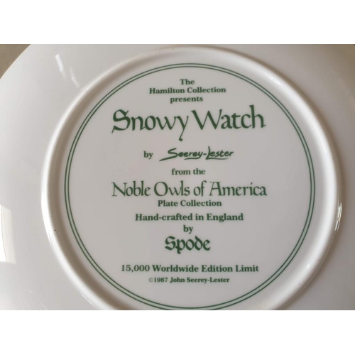 117 - 2 x Spode Collectable Wall Plates; 'Snowy Watch' and 'Winter Vigil' from the Limited Edition 'Noble ... 