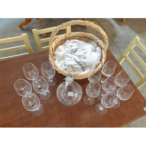 133 - Set of 5 x Bohemia Crystal Wine Glasses, Set of 7 x Other Wine Glasses, Together with 'Happy Home' D... 