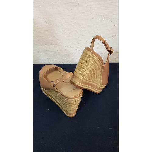 187 - Nude and Black Summer Platform Shoes (Autograph and Your Feet Look Gorgeous) (Both Size 37, UK 4)