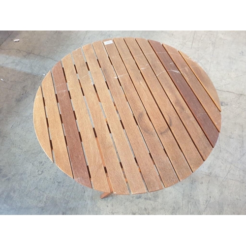 271 - Solid Wood Round Folding Garden Table