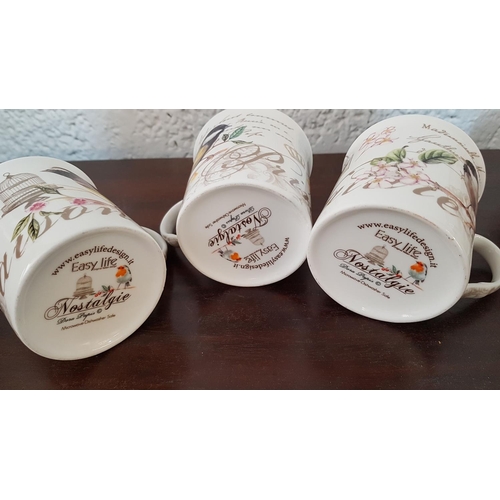 283 - Collection of 8 x Porcelain Mugs inc; Easy live Nostalgic, Dopa Papis, Queens, Jemina Puddie, Duck, ... 