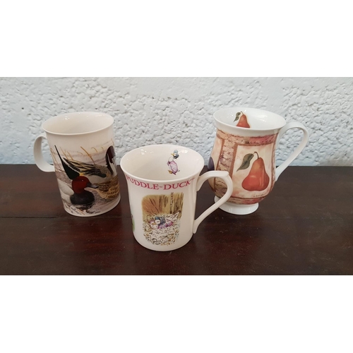 283 - Collection of 8 x Porcelain Mugs inc; Easy live Nostalgic, Dopa Papis, Queens, Jemina Puddie, Duck, ... 