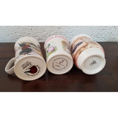 283 - Collection of 8 x Porcelain Mugs inc; Easy live Nostalgic, Dopa Papis, Queens, Jemina Puddie, Duck, ... 