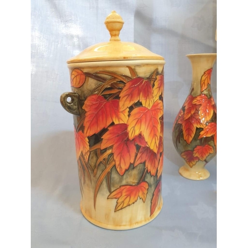 292 - Collection of Hand Painted Porcelain Items, Exclusive Designs by 'M&L The Warehouse'; Table Lamp wit... 