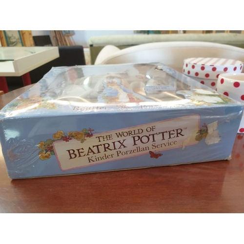 338 - Beatrix Potter Children's Porcelain Tea Service, Together with Gift Boxes Child's Mug (Sealed Box)