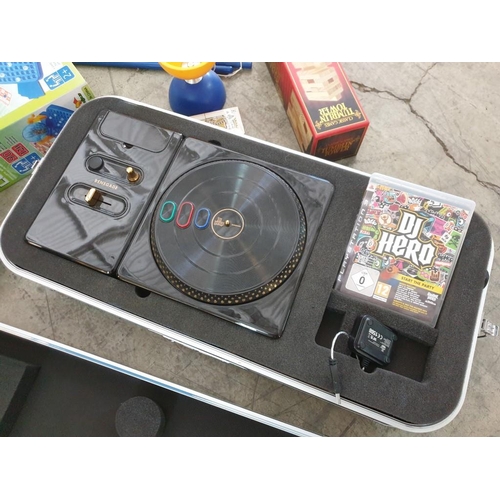 341 - DJ Hero PS3 Game Turntable and Stand in the Case, Unused Children's Gifts with Board / Table and Gar... 