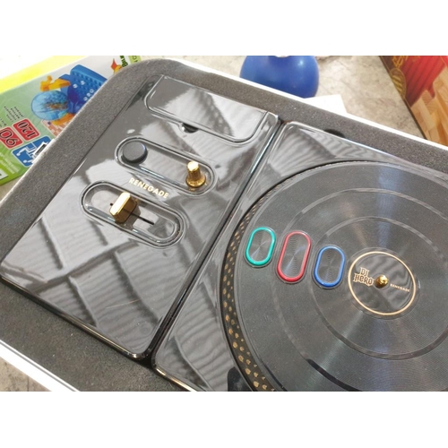 341 - DJ Hero PS3 Game Turntable and Stand in the Case, Unused Children's Gifts with Board / Table and Gar... 