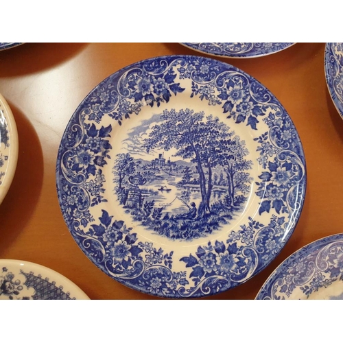 342 - Collection of 26 - Piece Blue & White Ironstone Tableware and 6 x Brown Bowls and 2 x Blue and White... 