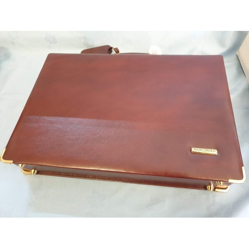 368 - 'Marcobolo' Brown Leather Suitcase (Model: A-9102), Unused