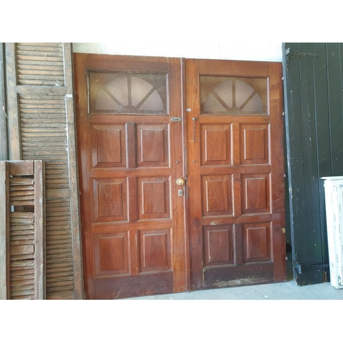 374 - Set of 2 x Double Opening Exterior Wooden Doors