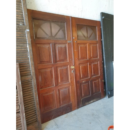 374 - Set of 2 x Double Opening Exterior Wooden Doors