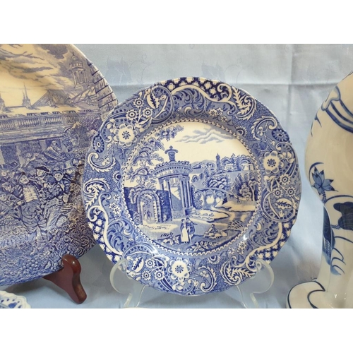 65 - Collection of China & Porcelain Items; 2 x Blue & White (English) Plates, Cat Ornament from Thailand... 