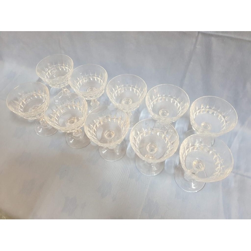 94 - Set of 10 x Crystal Glasses