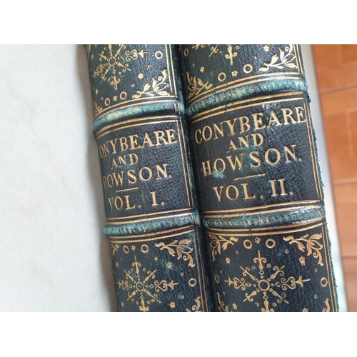 99 - 2 x Antique Books; The Life and Epistles of St. Paul', Volume I and II (1864), by Rev. W.J. Conybear... 