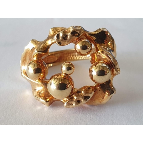 86 - 'Artlinea' (Italy) 18ct Gold Ring, Approx. 5.9g