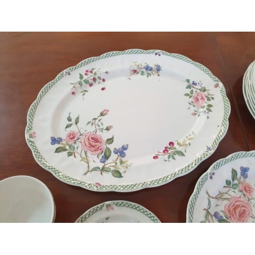 226 - Royal Doulton 'Victorian Garden' China Tableware, Incl. 7 x Dinner Plates, Large Oval Platter, Round... 