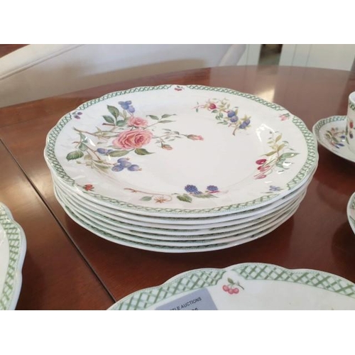 226 - Royal Doulton 'Victorian Garden' China Tableware, Incl. 7 x Dinner Plates, Large Oval Platter, Round... 