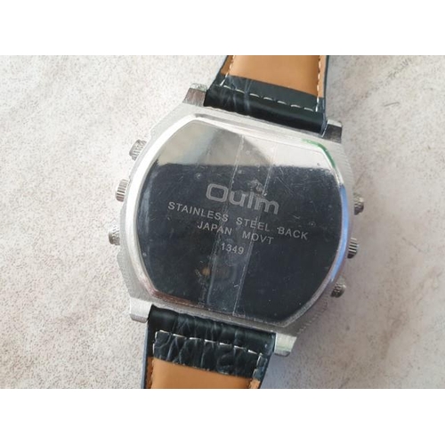 391 - 'Oulm' Gents Wrist Watch (Model: 1349) with Compass and Thermometer on Leather Strap (Requires New B... 