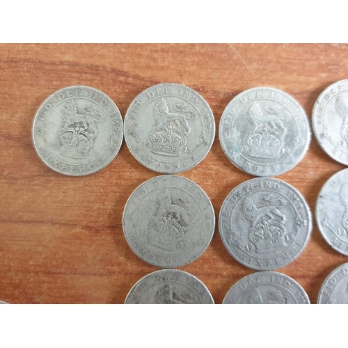 199 - Collection of Antique Sterling Silver (.925) British Sixpence Coins; 28 x Pieces * Pre-1920 *, See M... 