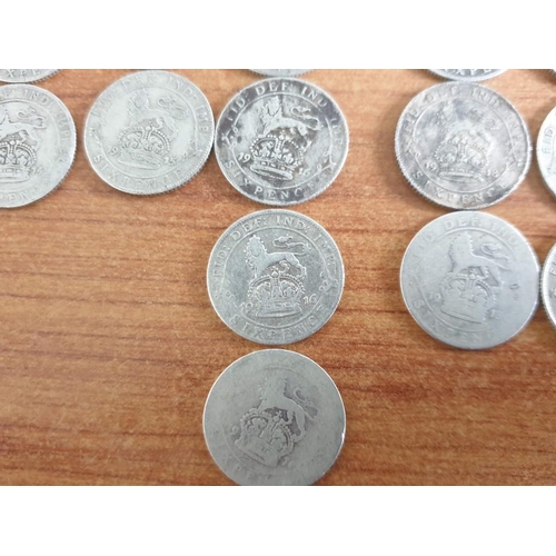 199 - Collection of Antique Sterling Silver (.925) British Sixpence Coins; 28 x Pieces * Pre-1920 *, See M... 